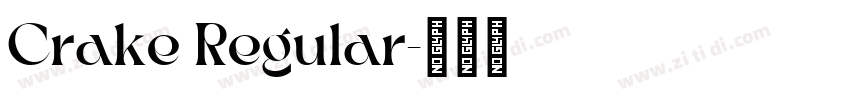 Crake Regular字体转换